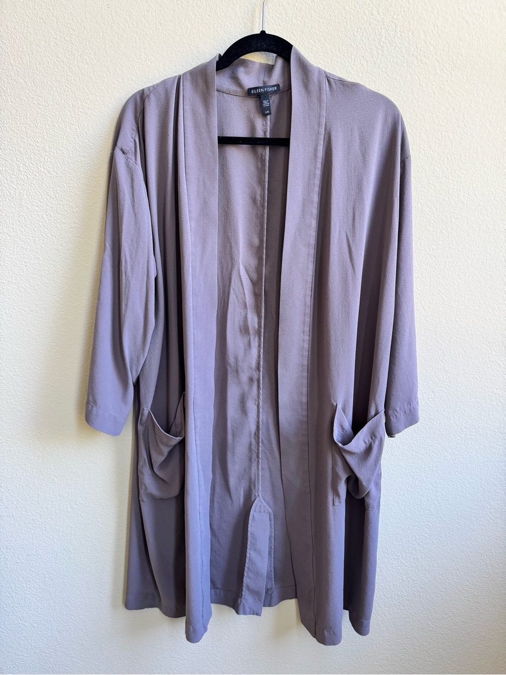 Eileen Fisher  silk Open Front Jacket